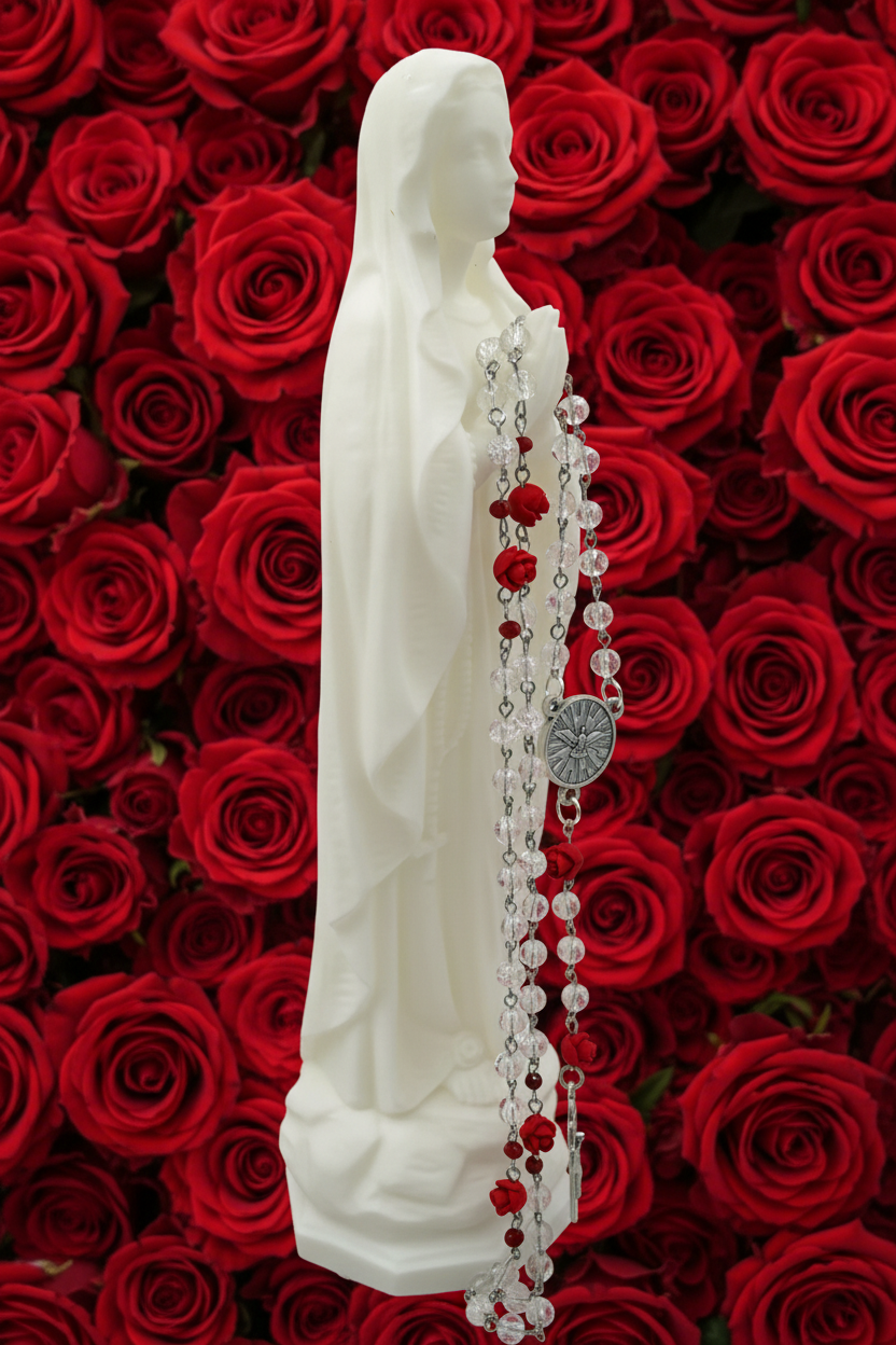 3D Printed Virgin Mary Statue – PLA Catholic Home Decor – Praying Our Lady Figurine – Religious Gift