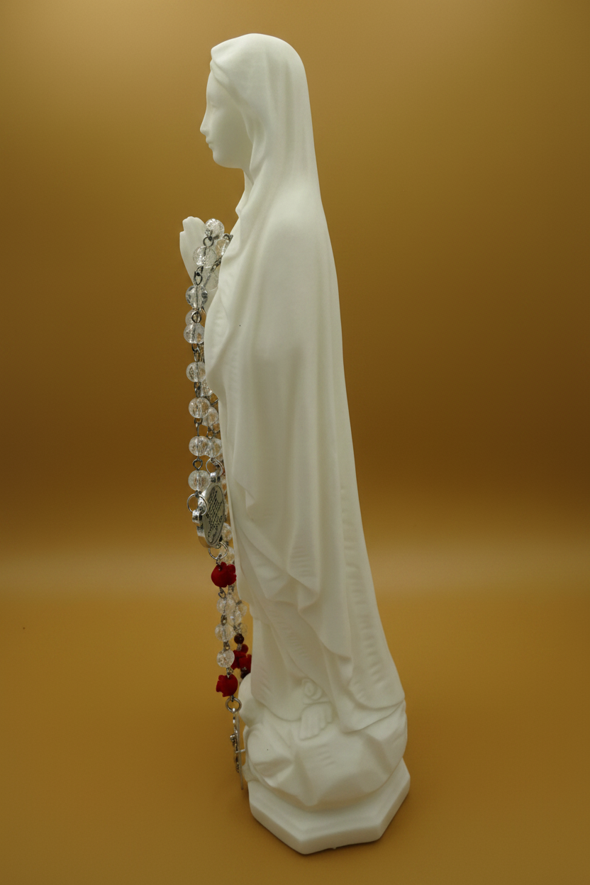 3D Printed Virgin Mary Statue – PLA Catholic Home Decor – Praying Our Lady Figurine – Religious Gift
