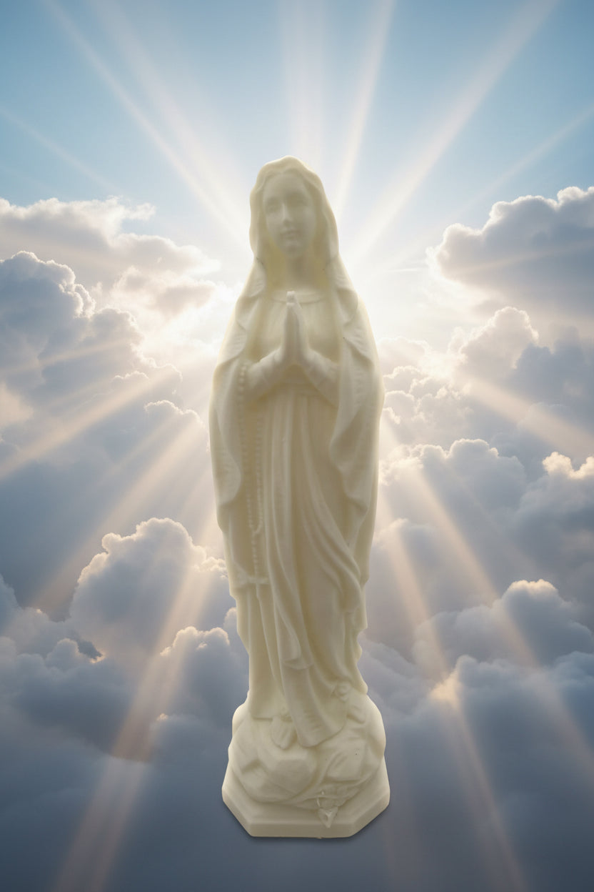 3D Printed Virgin Mary Statue – PLA Catholic Home Decor – Praying Our Lady Figurine – Religious Gift