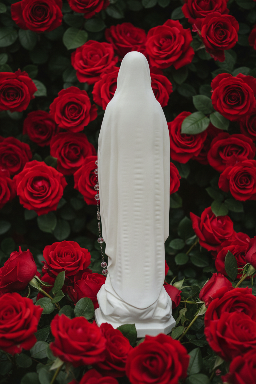 3D Printed Virgin Mary Statue – PLA Catholic Home Decor – Praying Our Lady Figurine – Religious Gift