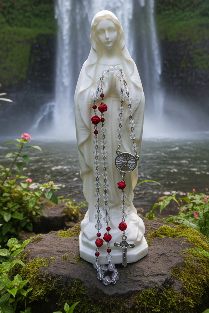 3D Printed Virgin Mary Statue – PLA Catholic Home Decor – Praying Our Lady Figurine – Religious Gift