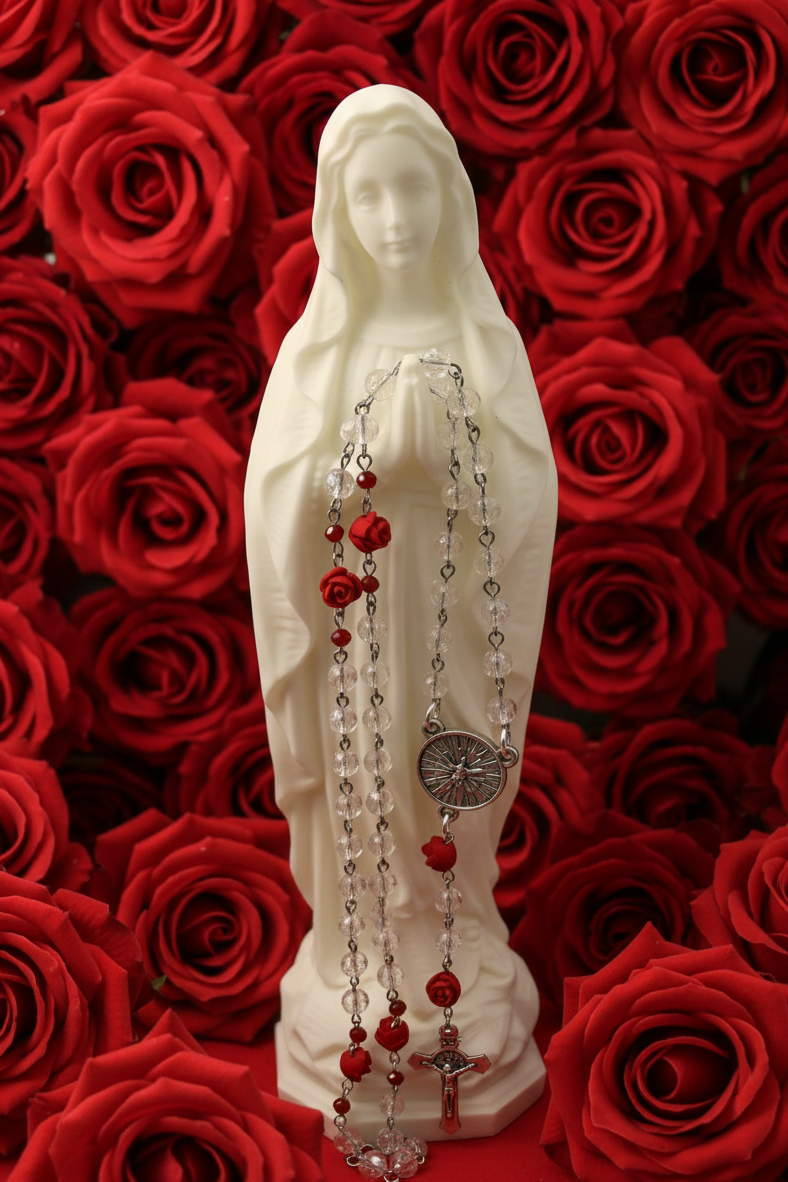 3D Printed Virgin Mary Statue – PLA Catholic Home Decor – Praying Our Lady Figurine – Religious Gift
