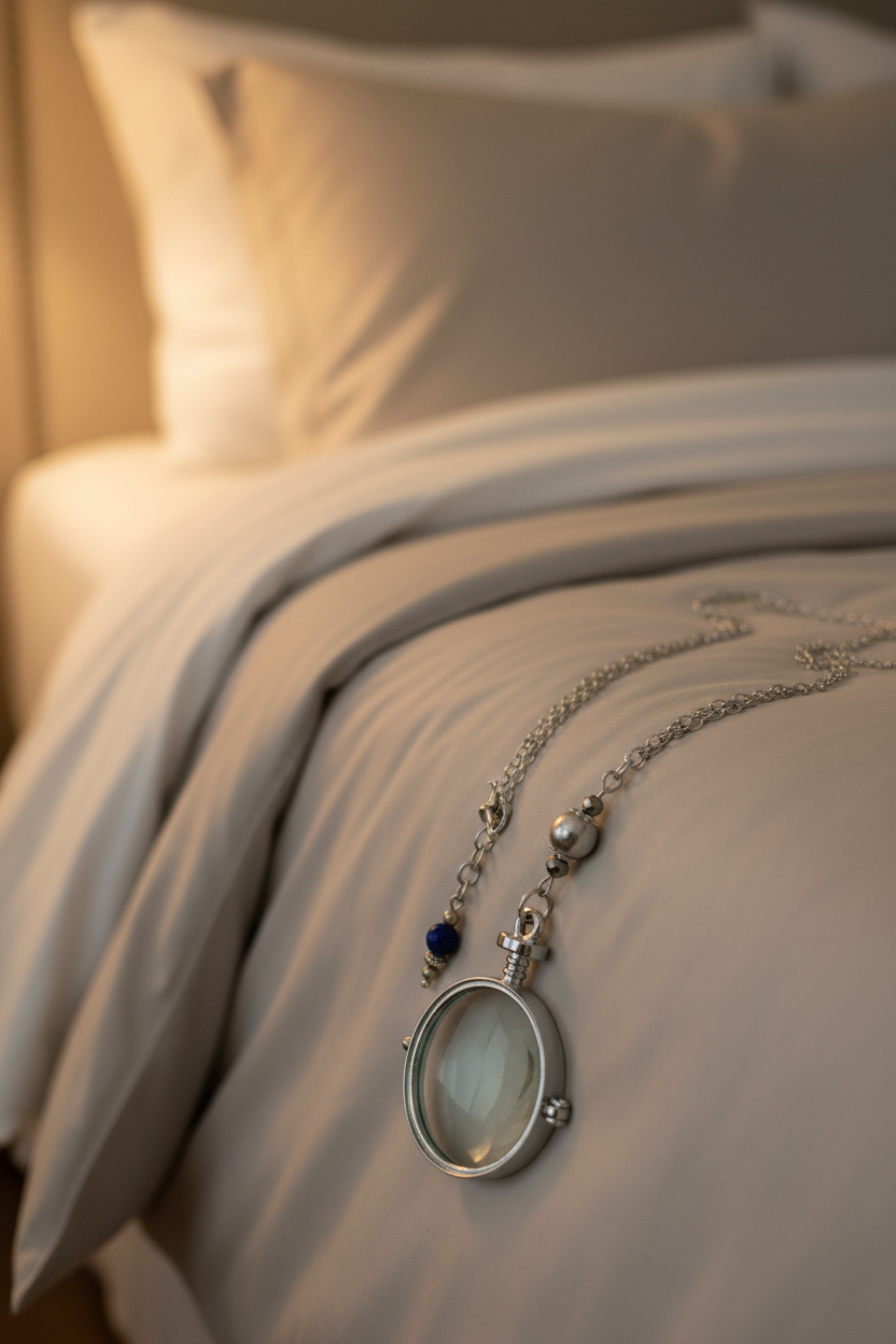 Vintage Style Magnifying Glass Necklace, Silver Monocle Pendant, Steampunk Cosplay Accessory