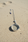 Vintage Style Magnifying Glass Necklace, Silver Monocle Pendant, Steampunk Cosplay Accessory