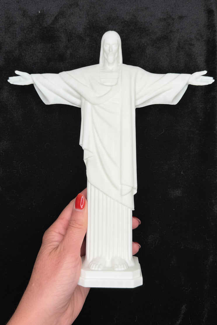 Christ the Redeemer 3D Printed Figurine | Jesus Statue Home Decor