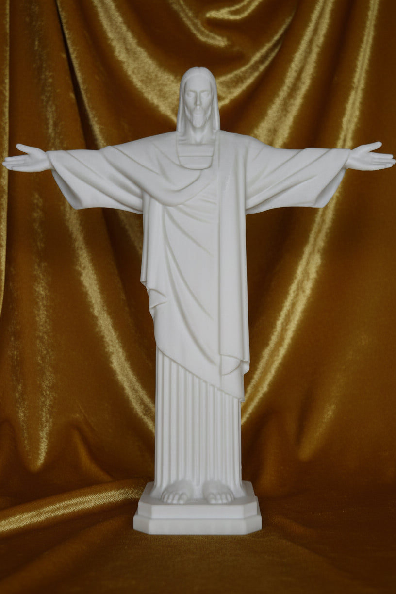 Christ the Redeemer 3D Printed Figurine | Jesus Statue Home Decor