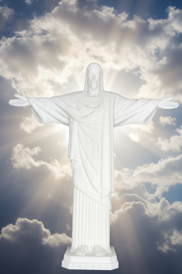 Christ the Redeemer 3D Printed Figurine | Jesus Statue Home Decor